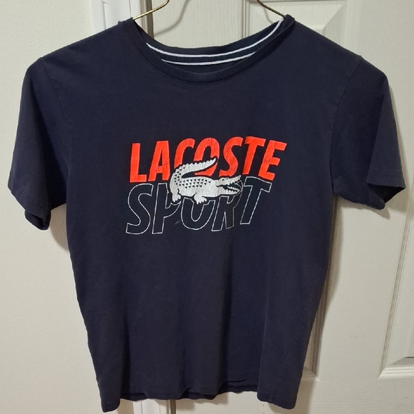 Lacoste Other - Lacoste Navy T‑Shirt with Red Sport Logo